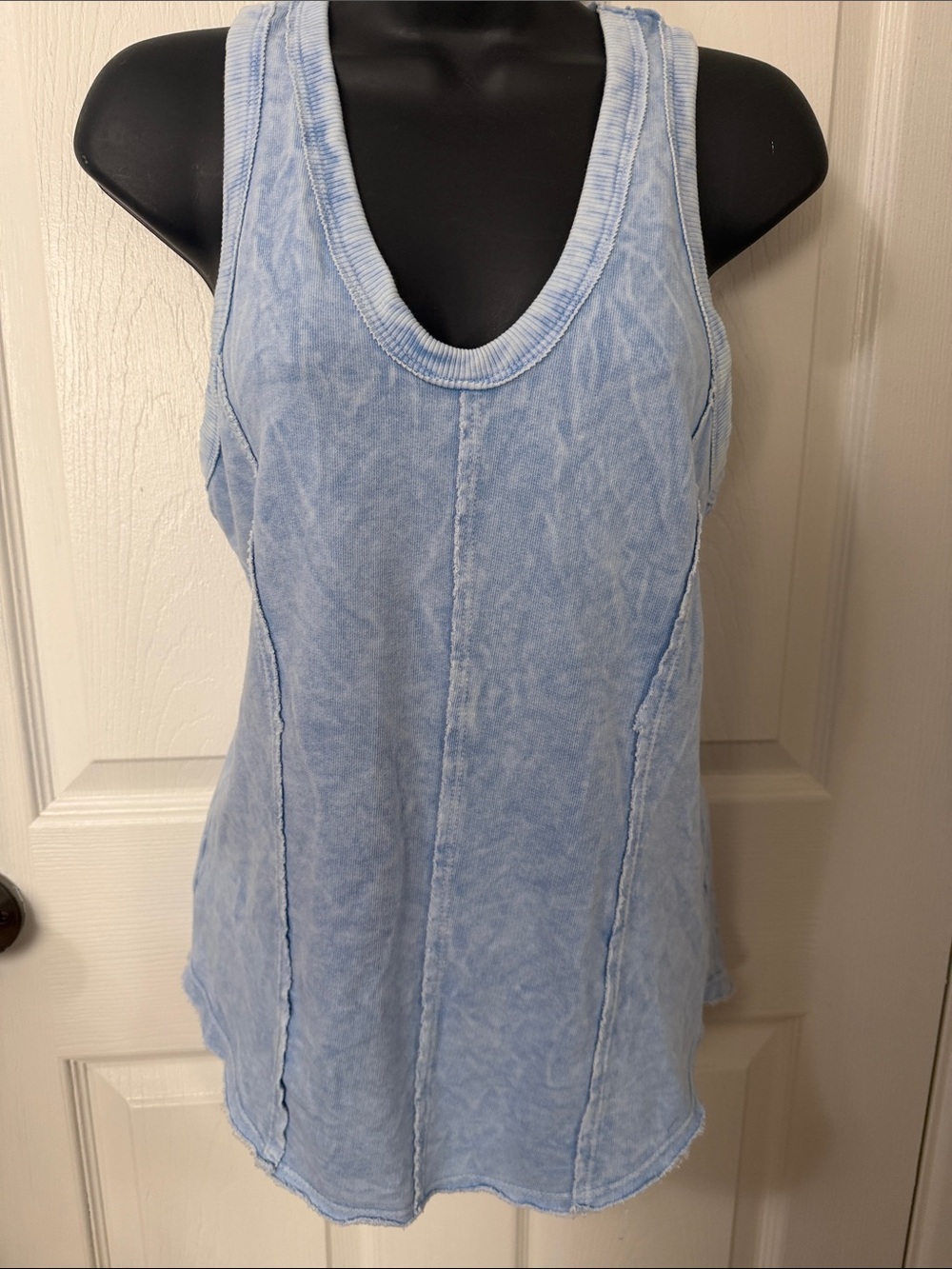 Women’s Light Blue Scoop Neck Tank Top
